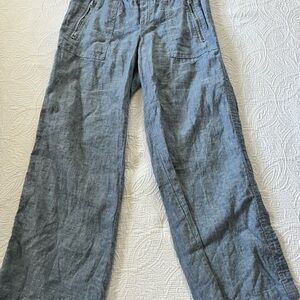 Athleta Women's Cabo Linen Wide Leg Pants 6P